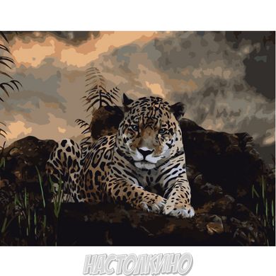 Картина по номерам "Стомлений леопард", 40х50 см