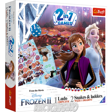 Настольная игра Холодное сердце 2 в 1 : Лудо и "Змеи и лестницы" (Disney. Frozen: Ludo + Sneaks&Leaders)