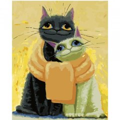 Картина за номерами "Котики, замонаті шарфом", 40х50 см