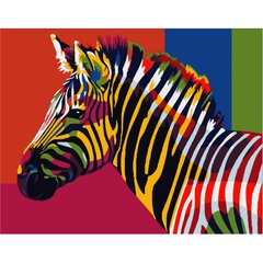 Картина по номерам "Поп-арт зебра", 40х50 см