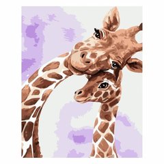 Картина по номерам "Жирафа з дитинчам", 30х40 см