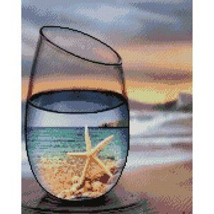 Алмазная мозаика "Морська зірочка", 40х50 см