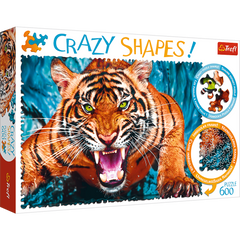 Пазл Crazy Shapes "Тигр". 600 элементов (Trefl)