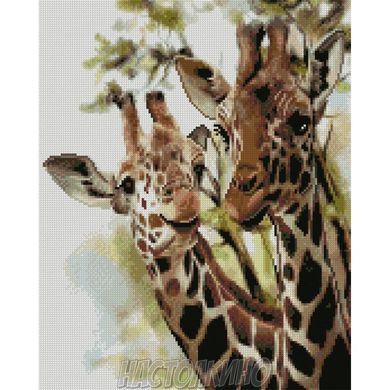 Алмазная мозаика "Друзі жирафи", 40х50 см