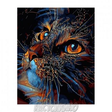 Картина за номерами "Кіт з яскравими очима", 40х50 см