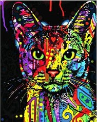 Картина по номерам "Яскрава кішка", 40х50 см