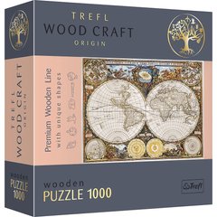 Пазли фігурні дерево "Антична карта світу", 1000 елементів (Trefl)