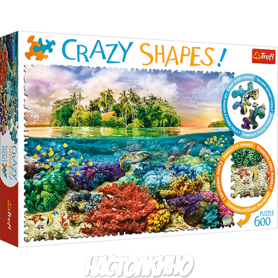 Пазл Crazy Shapes "Тропический остров". 600 элементов (Trefl)