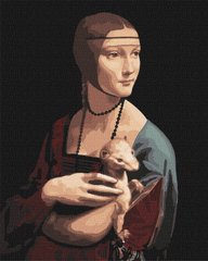Картина по номерам. "Пані з горностаєм © Леонардо да Вінчі" 40х50см