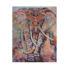 Алмазна мозаїка «Індійський слон», 40х50 см