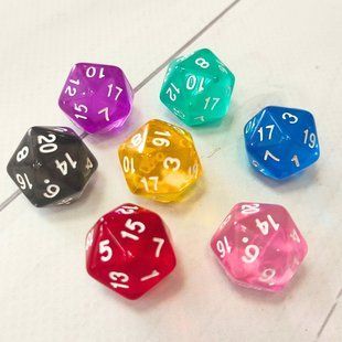Кубик D20 (прозрачный)