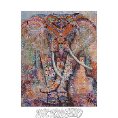 Алмазна мозаїка «Індійський слон», 40х50 см