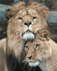 Картина за номерами "Лев з левицею", 40х50 см