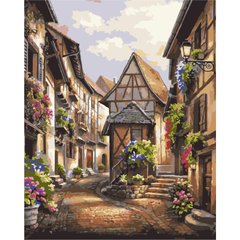 Картина по номерам "Європейське село", 40х50 см