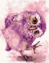 Картина по номерам "Фіолетова сова" , 40х50 см