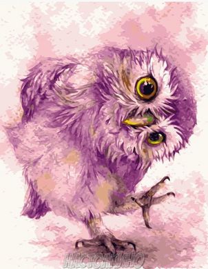 Картина за номерами "Фіолетова сова" , 40х50 см