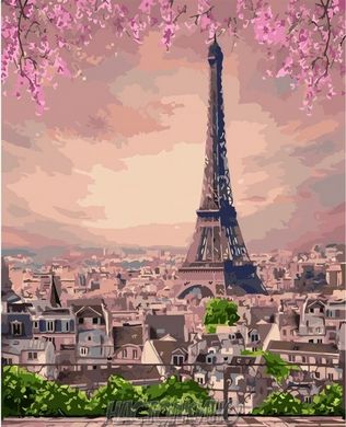 Картина за номерами "Рожевий Париж", 40х50 см