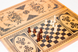 Ігровий набір 3в1 нарди і шахи та шашки, Бамбук (59х59 см)