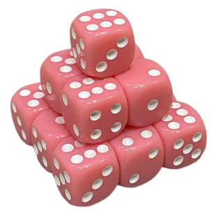 Кубик D6 16 мм з точками PINK (Розовый)