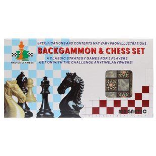 Шахи, шашки, нарди. Набір 3 в 1. (24,5х24.5 см) (Hao de li Chess)