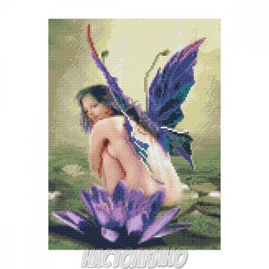 Алмазна мозаїка "Дівчина-метелик", 30х40 см
