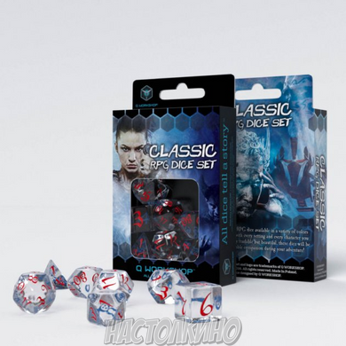Набор кубов Classic RPG Translucent & blue-red Dice Set