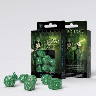 Набор кубов Elvish Green & white Dice Set