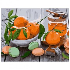 Картина за номерами "Апельсини з макарунами", 40х50 см