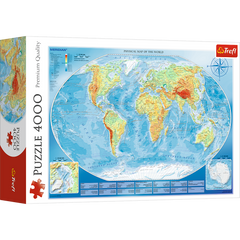 Пазл "Карта мира". 4000 элементов (Trefl)