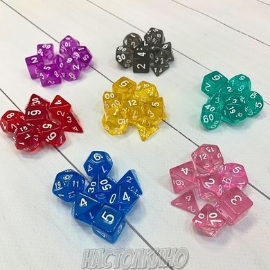 Набір кубів для DnD Standart (7 шт) (в асортименті) DnD Dice set