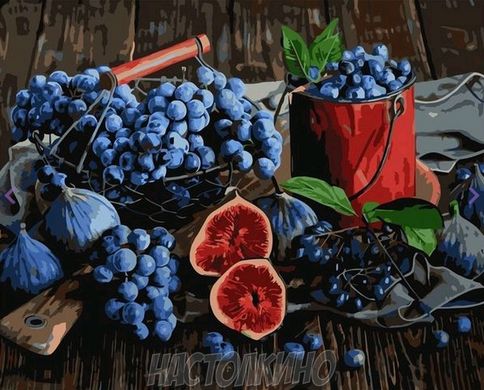 Картина за номерами "Виноград та інжир", 40х50 см