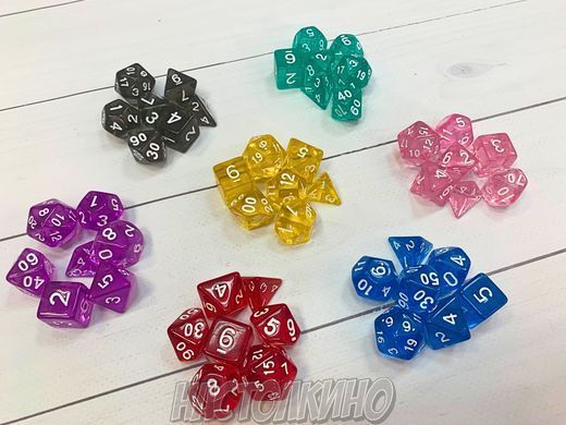 Набір кубів для DnD Standart (7 шт) (в асортименті) DnD Dice set