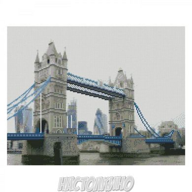 Алмазна мозаїка "Лондонський Tower Bridge", 40х50 см