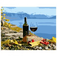 Картина за номерами "Вино біля моря", 40х50 см