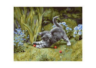 Картина по номерам. "Грайливе кошеня" 40*50см