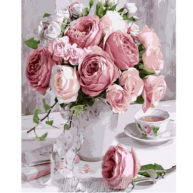 Картина по номерам "Букет троянд", 40х50 см