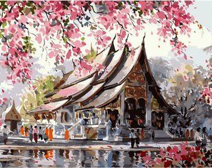 Картина за номерами "Японська сакура", 40х50 см