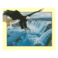 Алмазная мозаика «Орел і водоспад», 40х50 см