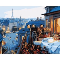 Картина за номерами. Міський пейзаж "Вид на Париж" 40*50см