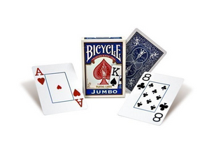 Карты покерные Bicycle Rider Back International Jumbo Index (blue)