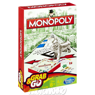 Настольная игра Монополия. Дорожная версия (Monopoly Grab & Go)(англ)