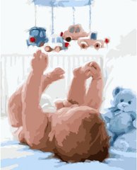 Картина за номерами "Немовля з підвісними іграшками", 40х50 см