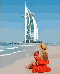 Картина по номерам "Дівчина в Дубаї", 40х50 см