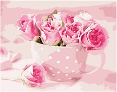 Картина по номерам "Рожеві троянди", 40х50 см