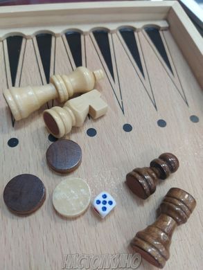 Шахматы, шашки, нарды 34 см (Набор 3 в 1)