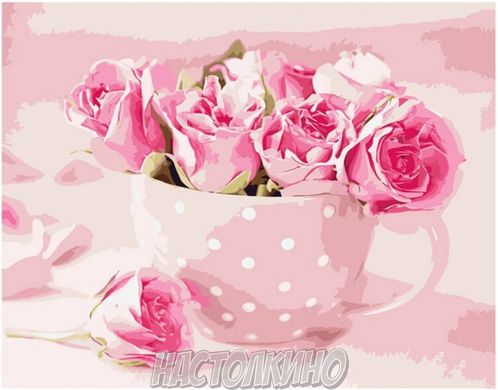 Картина за номерами "Рожеві троянди", 40х50 см