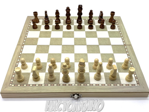 Шахи, шашки, нарди 34 см (Набір 3 в 1)