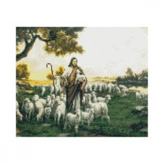 Алмазна мозаїка "Пастух зі стадом овець", 30х40 см