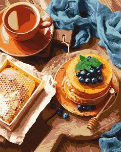 Картина по номерам. "Панкейки до чаю" 40*50см