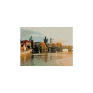 Алмазная мозаика "Осінній міський пейзаж", 30х40 см